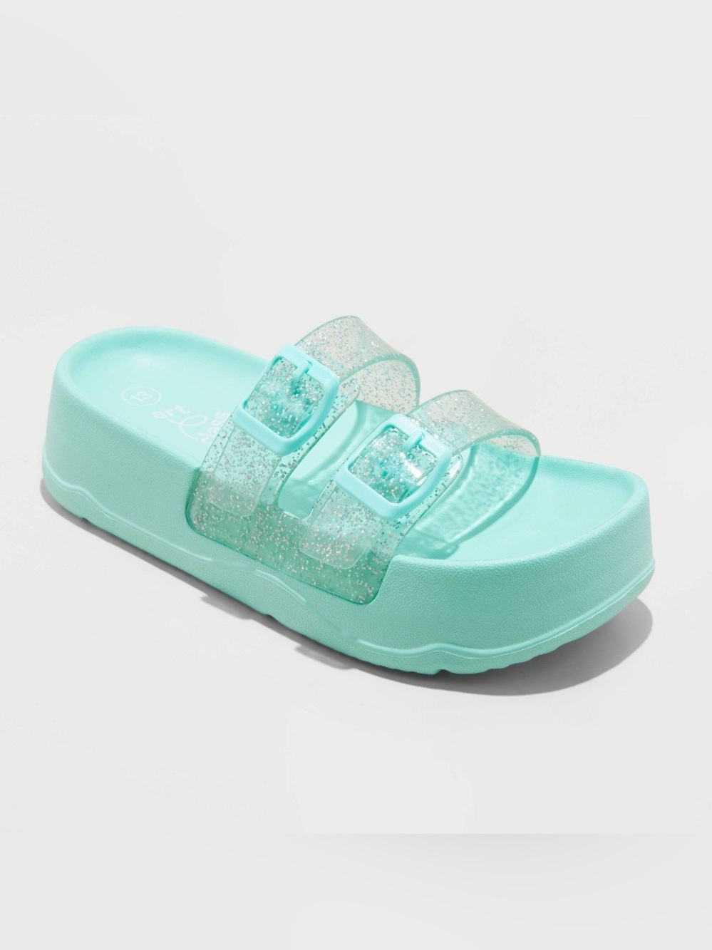 Kids' Eloise Platform Jelly Slides - Art Class™ Teal Green 5